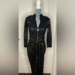 NWOT Women’s Banjul Black Sequin Jumpsuit Size